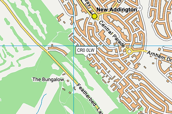 CR0 0LW map - OS VectorMap District (Ordnance Survey)