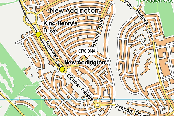 CR0 0NA map - OS VectorMap District (Ordnance Survey)