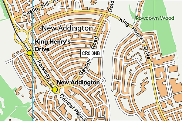 CR0 0NB map - OS VectorMap District (Ordnance Survey)