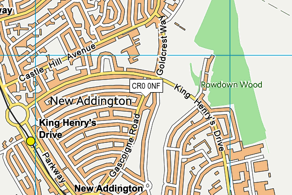 CR0 0NF map - OS VectorMap District (Ordnance Survey)