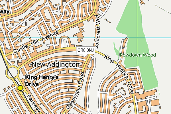 CR0 0NJ map - OS VectorMap District (Ordnance Survey)