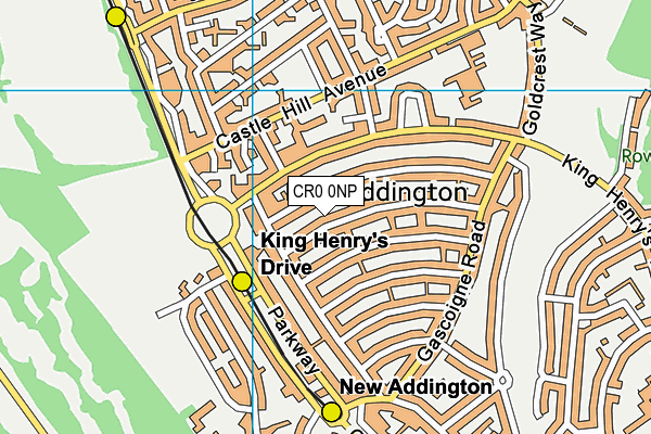 CR0 0NP map - OS VectorMap District (Ordnance Survey)