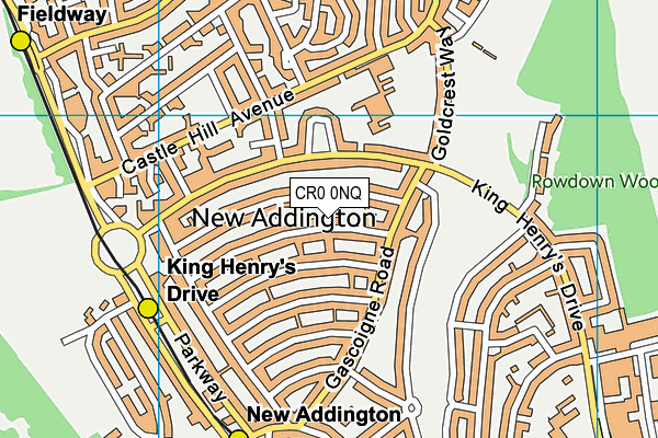 CR0 0NQ map - OS VectorMap District (Ordnance Survey)