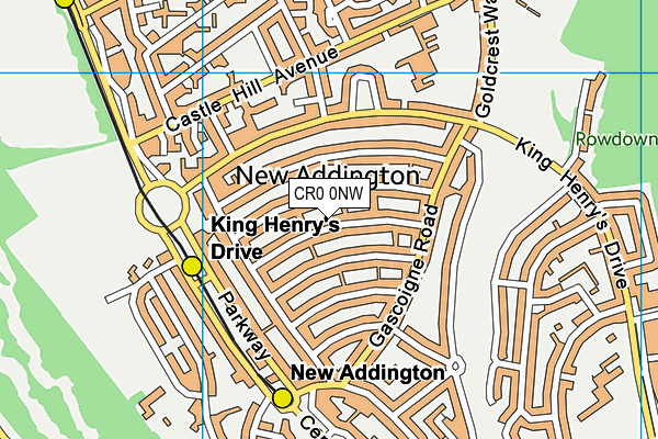 CR0 0NW map - OS VectorMap District (Ordnance Survey)