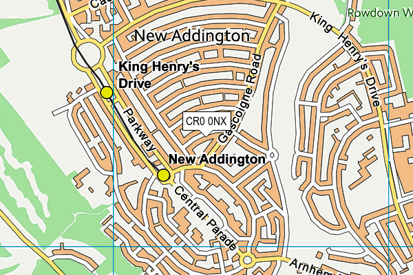 CR0 0NX map - OS VectorMap District (Ordnance Survey)