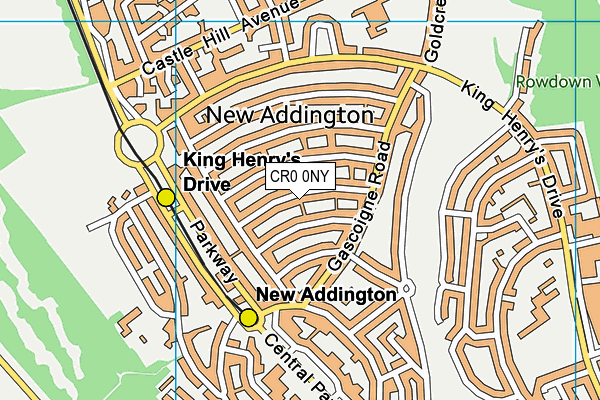 CR0 0NY map - OS VectorMap District (Ordnance Survey)