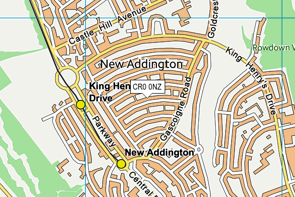 CR0 0NZ map - OS VectorMap District (Ordnance Survey)