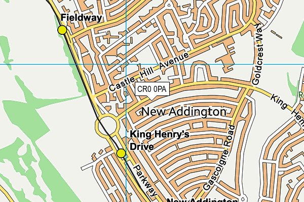 CR0 0PA map - OS VectorMap District (Ordnance Survey)