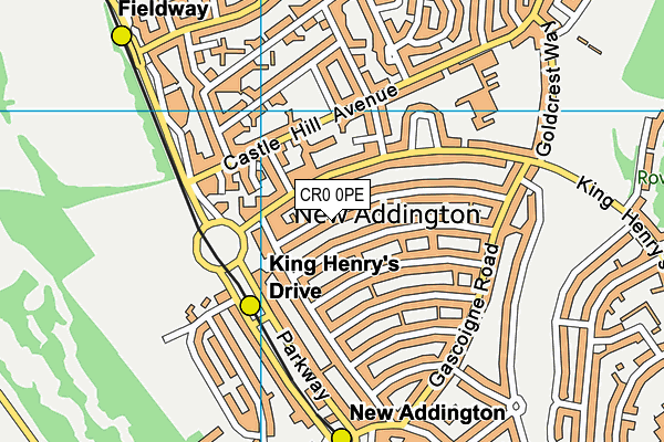 CR0 0PE map - OS VectorMap District (Ordnance Survey)