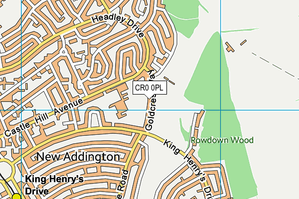 CR0 0PL map - OS VectorMap District (Ordnance Survey)