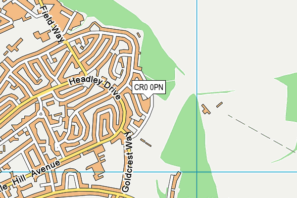 CR0 0PN map - OS VectorMap District (Ordnance Survey)