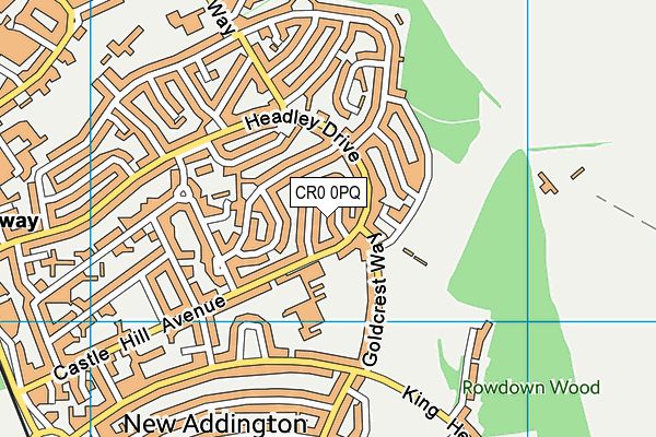 CR0 0PQ map - OS VectorMap District (Ordnance Survey)