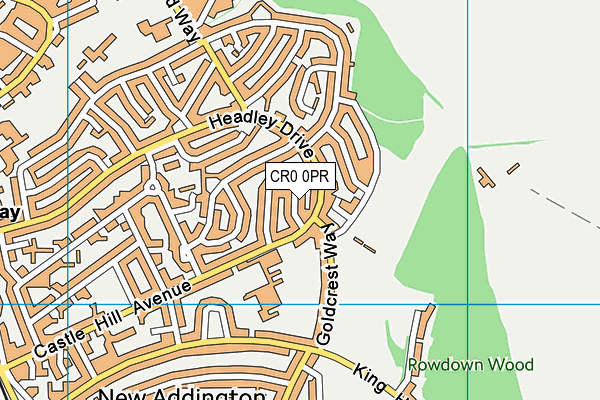 CR0 0PR map - OS VectorMap District (Ordnance Survey)