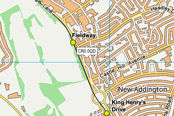 CR0 0QD map - OS VectorMap District (Ordnance Survey)