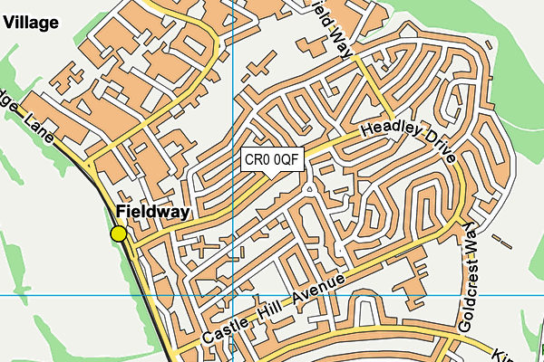 CR0 0QF map - OS VectorMap District (Ordnance Survey)