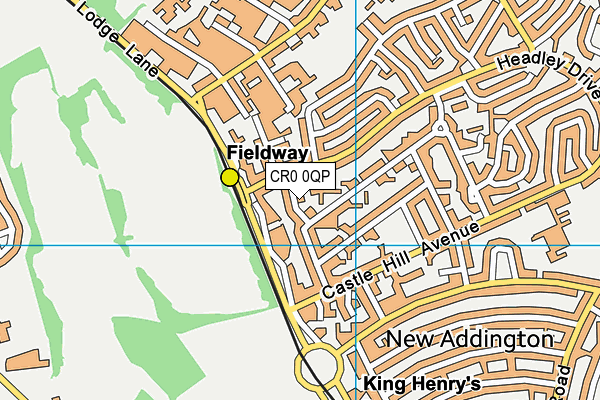 CR0 0QP map - OS VectorMap District (Ordnance Survey)