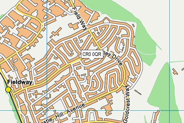 CR0 0QR map - OS VectorMap District (Ordnance Survey)