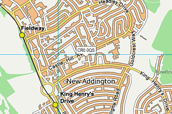 CR0 0QS map - OS VectorMap District (Ordnance Survey)