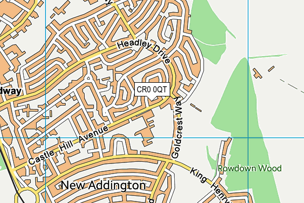 CR0 0QT map - OS VectorMap District (Ordnance Survey)