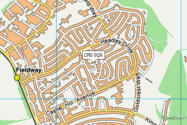 CR0 0QX map - OS VectorMap District (Ordnance Survey)