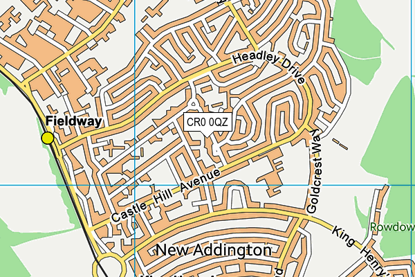 CR0 0QZ map - OS VectorMap District (Ordnance Survey)