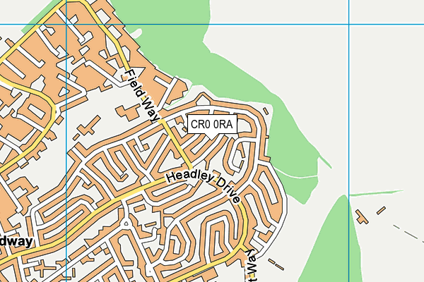 CR0 0RA map - OS VectorMap District (Ordnance Survey)