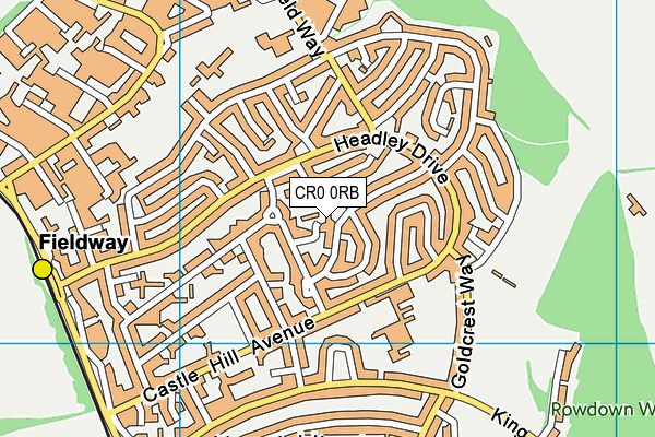 CR0 0RB map - OS VectorMap District (Ordnance Survey)