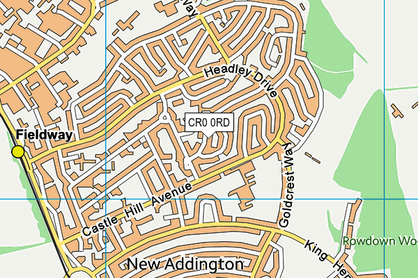 CR0 0RD map - OS VectorMap District (Ordnance Survey)