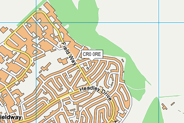 CR0 0RE map - OS VectorMap District (Ordnance Survey)