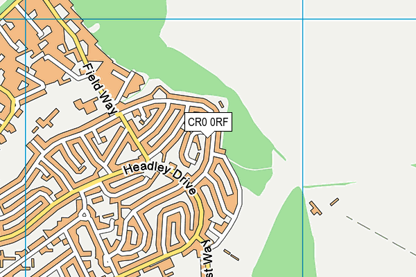 CR0 0RF map - OS VectorMap District (Ordnance Survey)