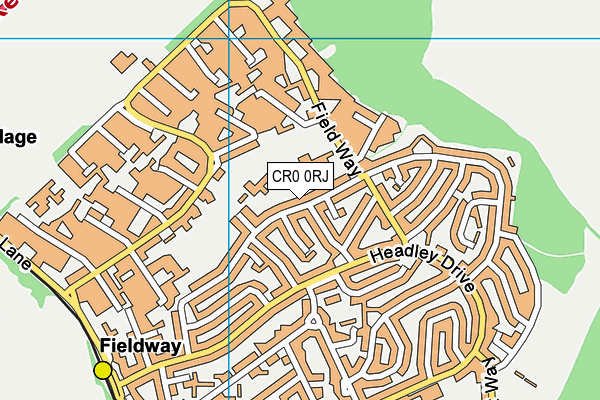 CR0 0RJ map - OS VectorMap District (Ordnance Survey)