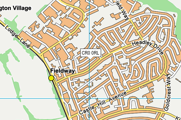 CR0 0RL map - OS VectorMap District (Ordnance Survey)