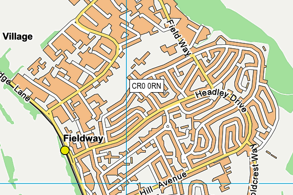 CR0 0RN map - OS VectorMap District (Ordnance Survey)