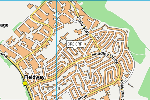 CR0 0RP map - OS VectorMap District (Ordnance Survey)