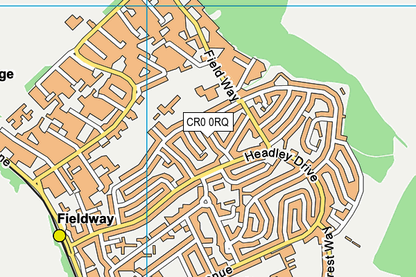 CR0 0RQ map - OS VectorMap District (Ordnance Survey)