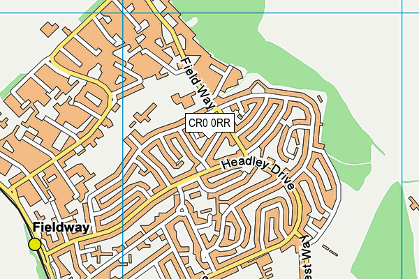 CR0 0RR map - OS VectorMap District (Ordnance Survey)