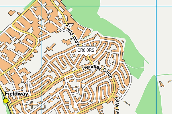 CR0 0RS map - OS VectorMap District (Ordnance Survey)