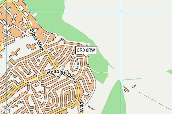 CR0 0RW map - OS VectorMap District (Ordnance Survey)