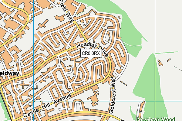 CR0 0RX map - OS VectorMap District (Ordnance Survey)