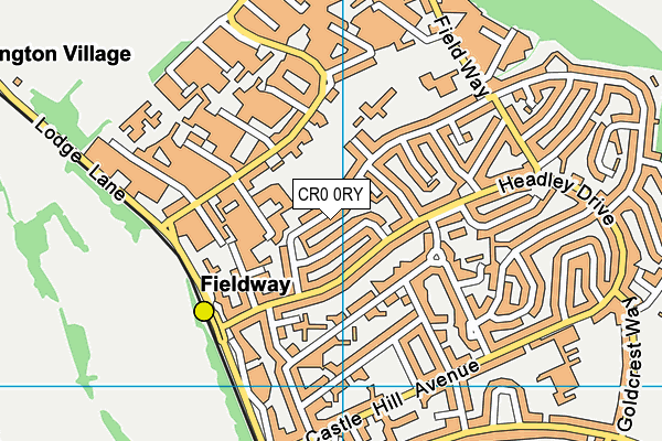 CR0 0RY map - OS VectorMap District (Ordnance Survey)