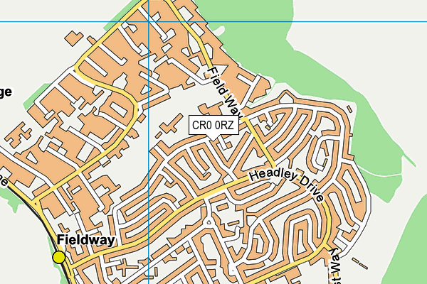 CR0 0RZ map - OS VectorMap District (Ordnance Survey)