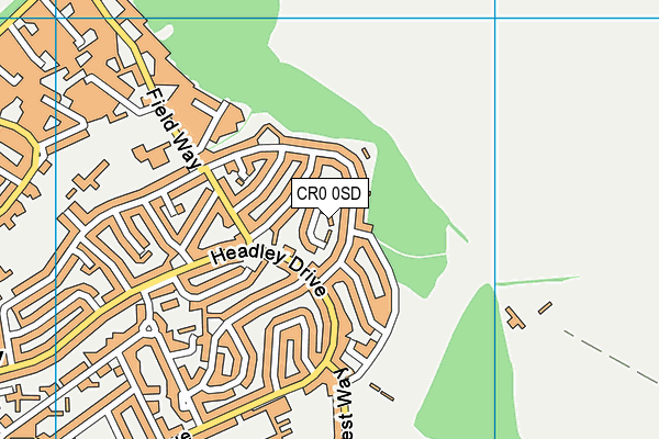 CR0 0SD map - OS VectorMap District (Ordnance Survey)