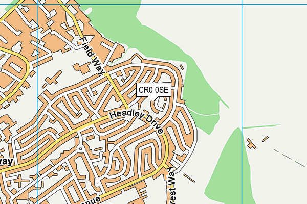 CR0 0SE map - OS VectorMap District (Ordnance Survey)