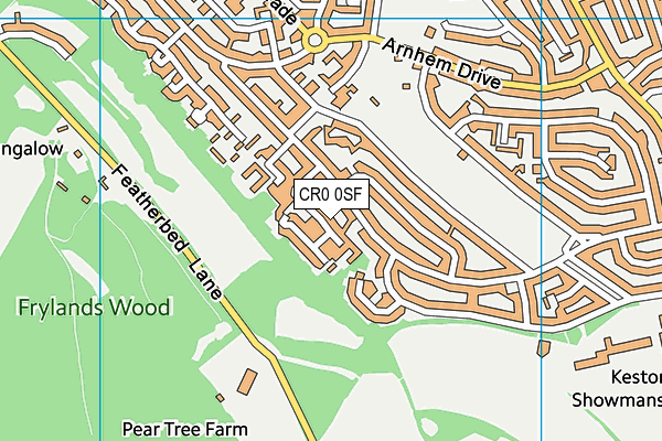 CR0 0SF map - OS VectorMap District (Ordnance Survey)