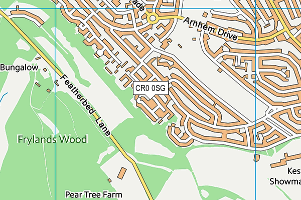 CR0 0SG map - OS VectorMap District (Ordnance Survey)