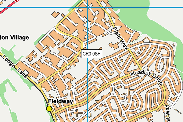 CR0 0SH map - OS VectorMap District (Ordnance Survey)