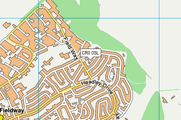 CR0 0SL map - OS VectorMap District (Ordnance Survey)