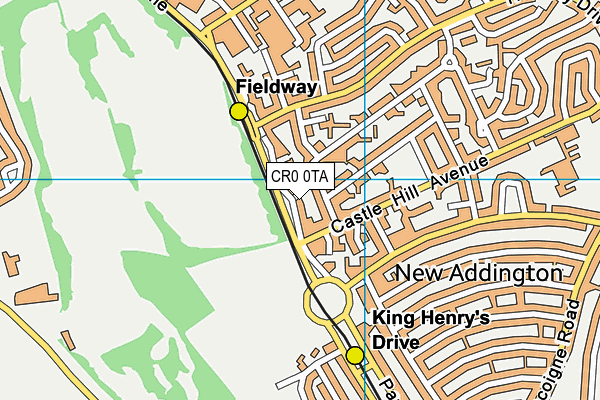 CR0 0TA map - OS VectorMap District (Ordnance Survey)