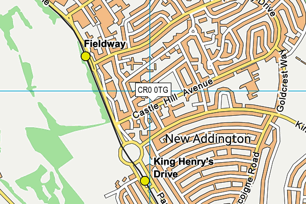 CR0 0TG map - OS VectorMap District (Ordnance Survey)