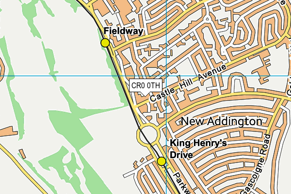 CR0 0TH map - OS VectorMap District (Ordnance Survey)